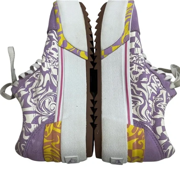 Vans Purple and White Women's Sneakers - Picture 5 of 5